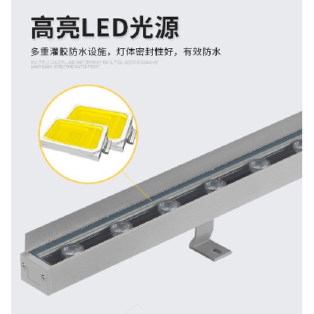Outdoor wall washing lamp, bridge scenic area exterior wall atmosphere lamp, LED wall washing lamp with baffle, hotel square cultural and tourism lighting