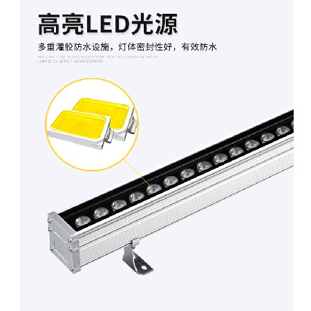 Outdoor wall washing lamp, building body, villa outline, exterior wall lamp, bridge landscape, advertising sign bracket, wall washing lamp