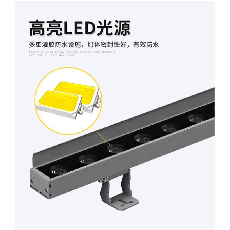 LED wall washing lamp, outdoor waterproof indoor spotlight, 24V outdoor exterior wall building lighting line illumination lamp