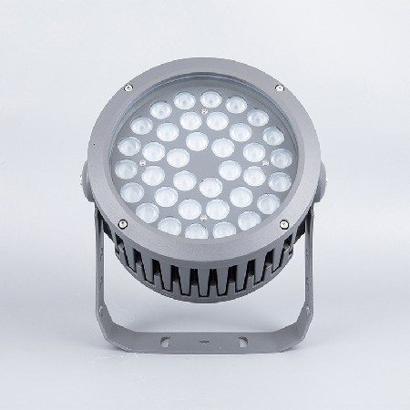 Source manufacturer high-power multi specification circular LED floodlight, municipal lighting engineering rainproof RGBW floodlight