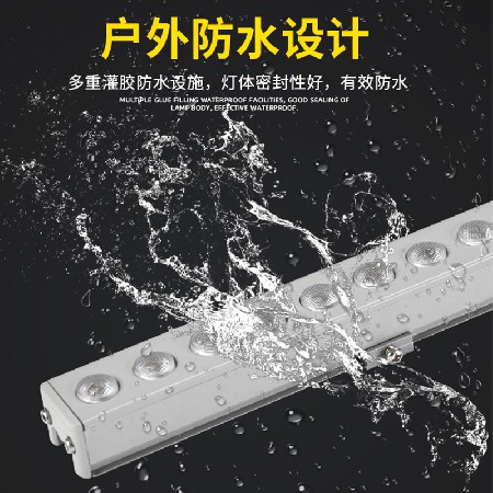 Manufacturer's direct supply of LED line lights for building exterior walls, 12W aluminum line outdoor lighting project, LED line lights
